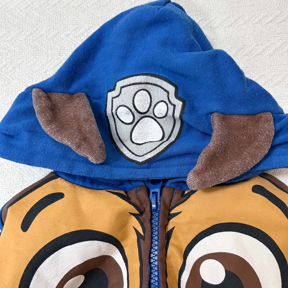 Paw Patrol Chase Jacket Zip Up - 3T - costume, hooded ears, blue, long sleeve